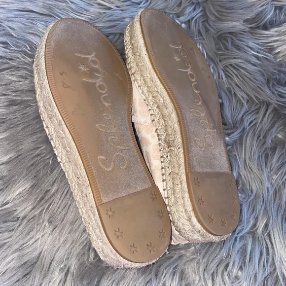 EUC Splendid Laney Animal Print Ivory Cheetah Espadrille Flats Size 8.5 - Picture 7 of 9